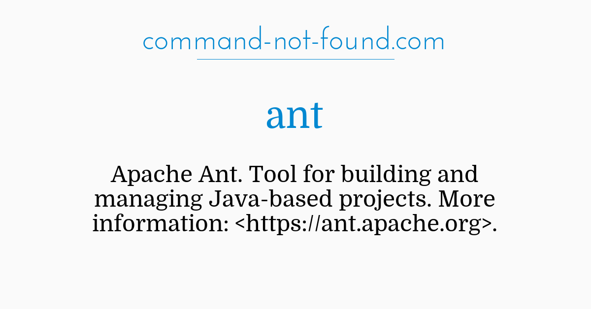 apache ant build tool core