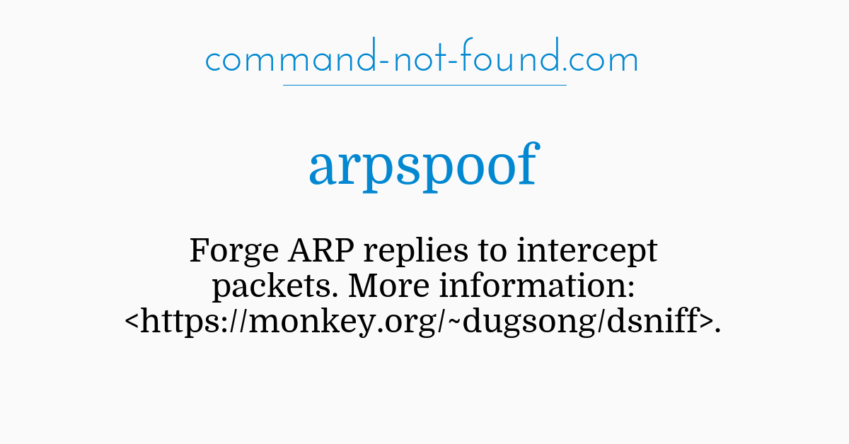 arpspoof download linux