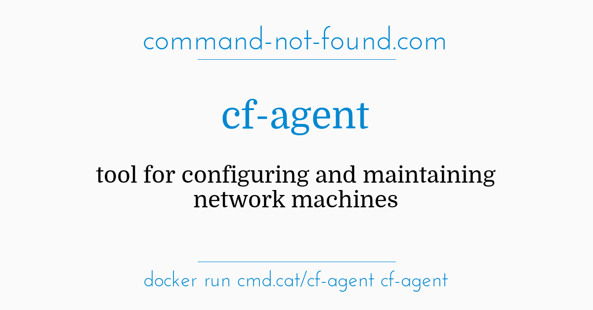 command-not-found.com – cf-agent