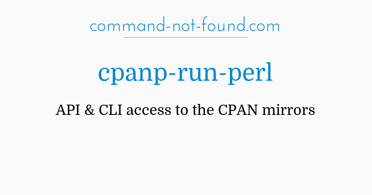 require command not found perl