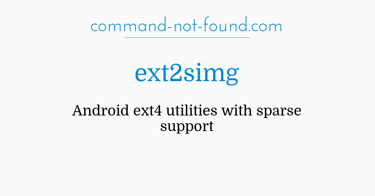 command-not-found.com – ext2simg
