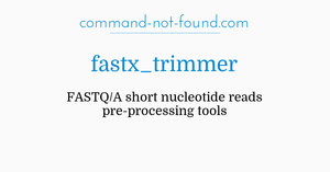 stakåndet sofistikeret Kemi command-not-found.com – fastx_trimmer