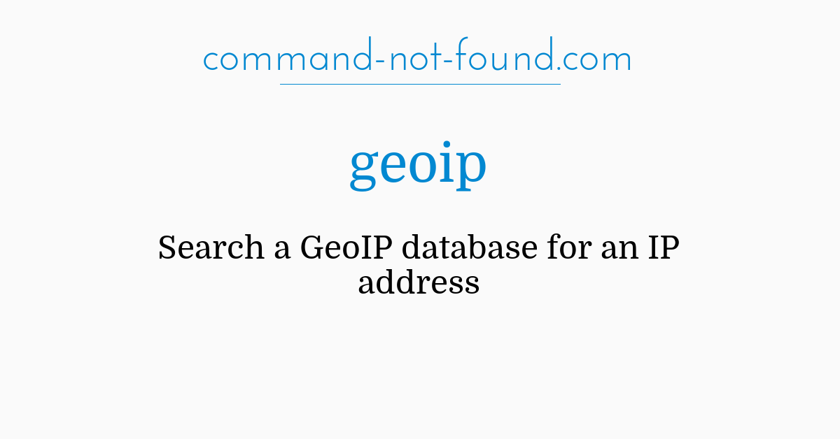 geoip db