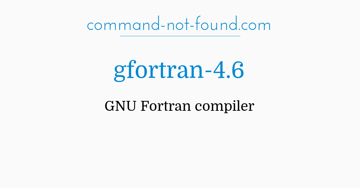 apt-get install gfortran