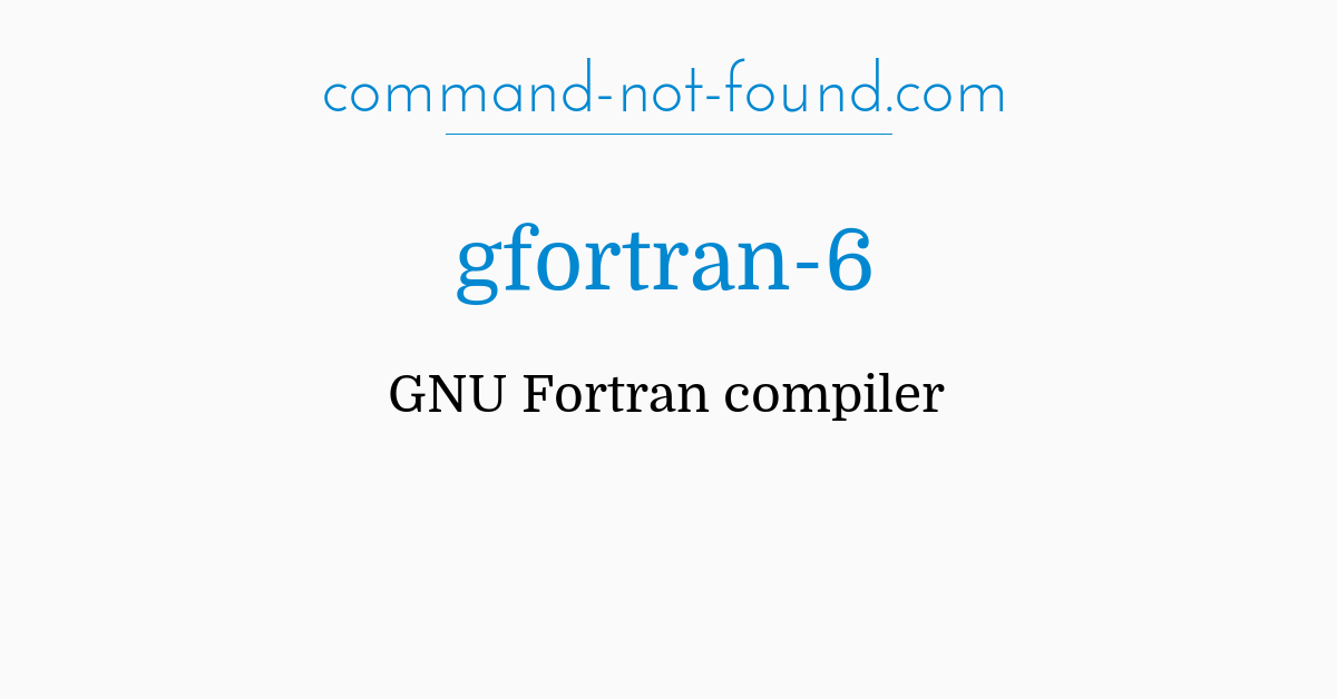 install gfortran-6 slink