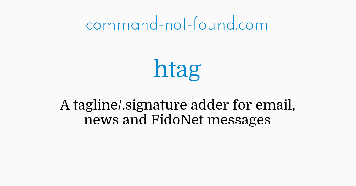 command-not-found.com – htag