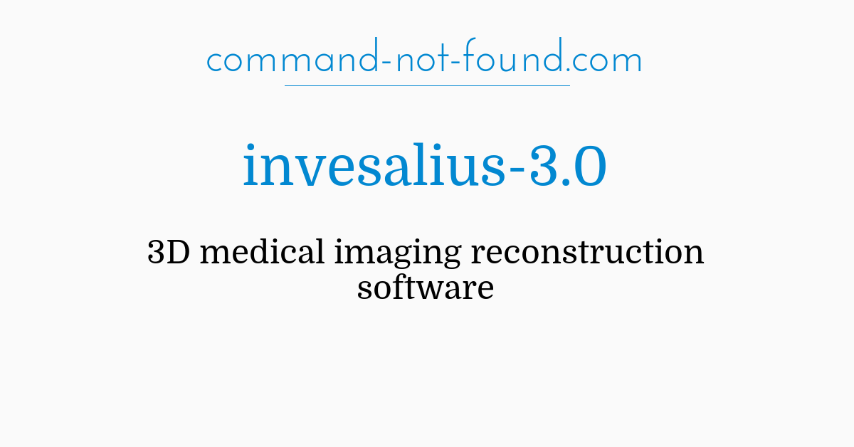 Command Not Found Com Invesalius 3 0