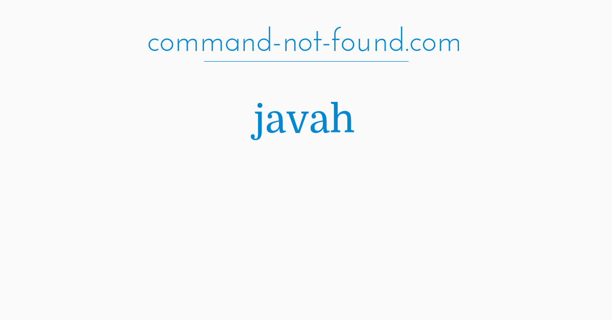 command-not-found.com – javah