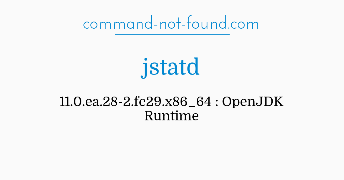 command-not-found.com – jstatd