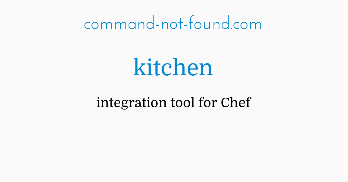 chef kitchen commands