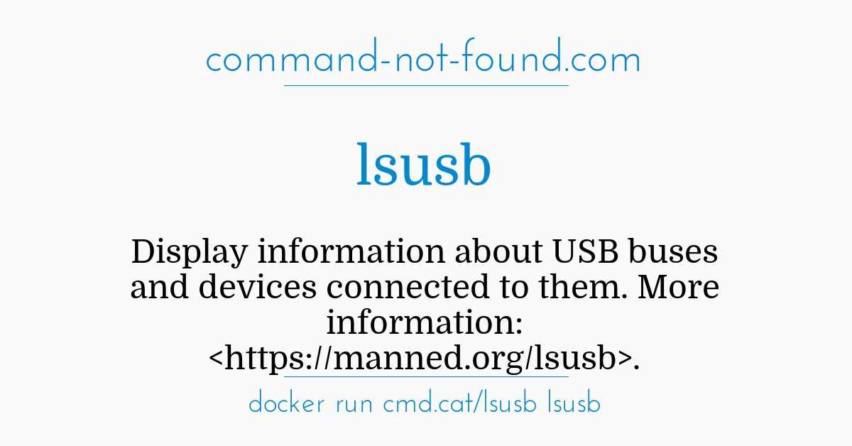 lsusb linux