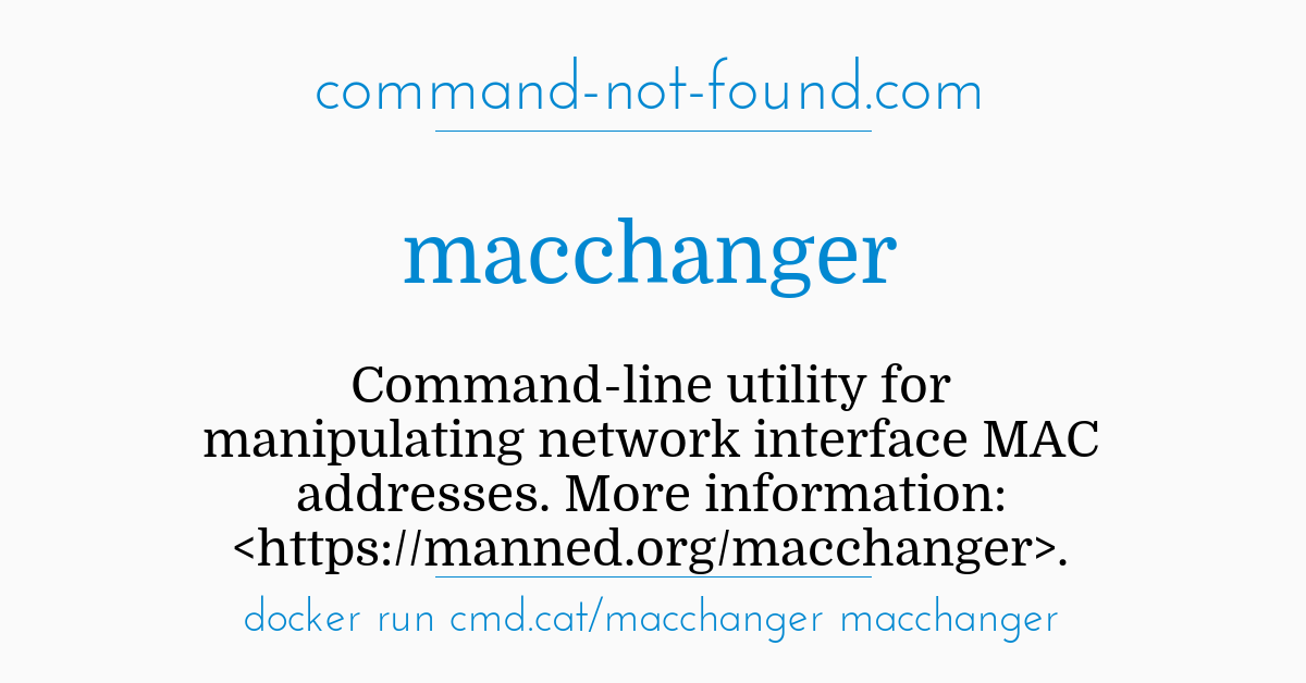 how to use macchanger linux