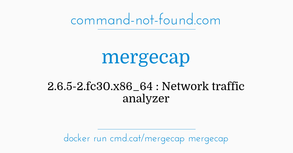 Command not found mergecap