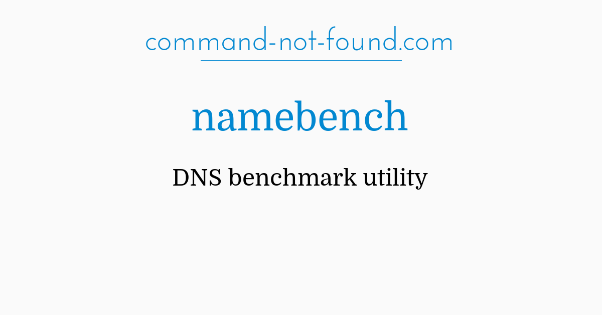 using namebench