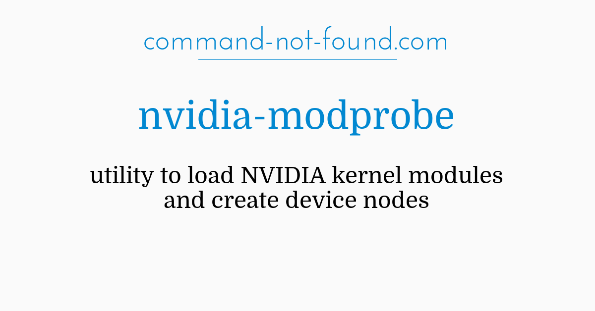 modprobe command not found