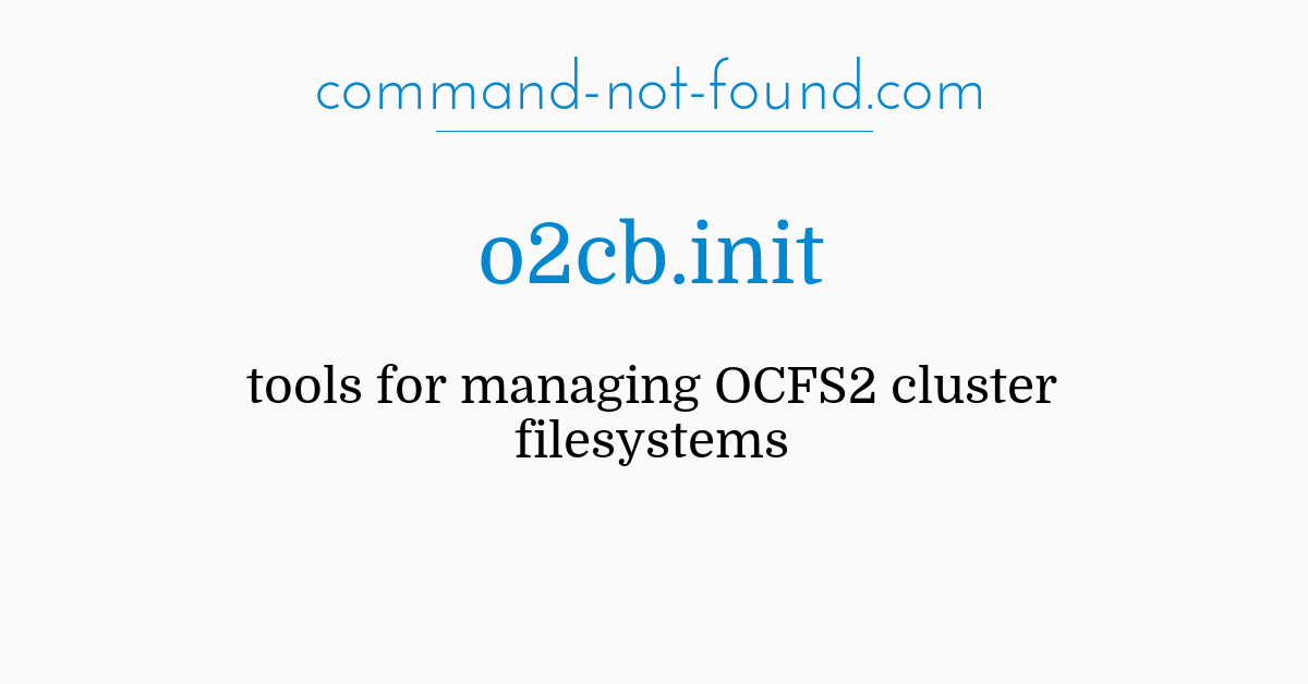 command-not-found.com – o2cb.init
