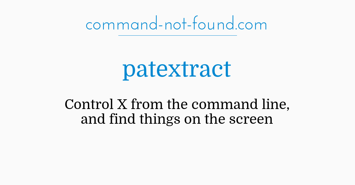 command-not-found.com – patextract