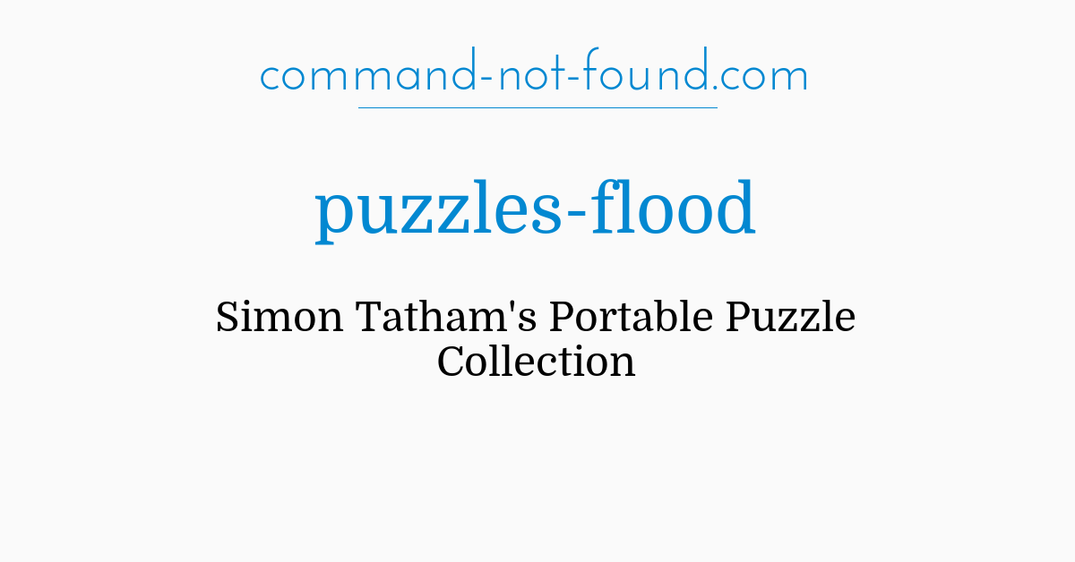 Command Not Found Com Puzzles Flood