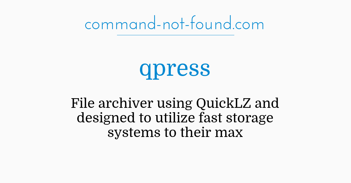 Command Not Found Com Qpress