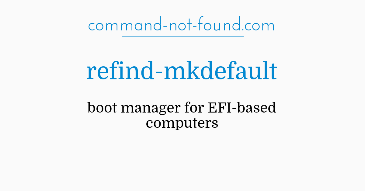 refind boot manager arch