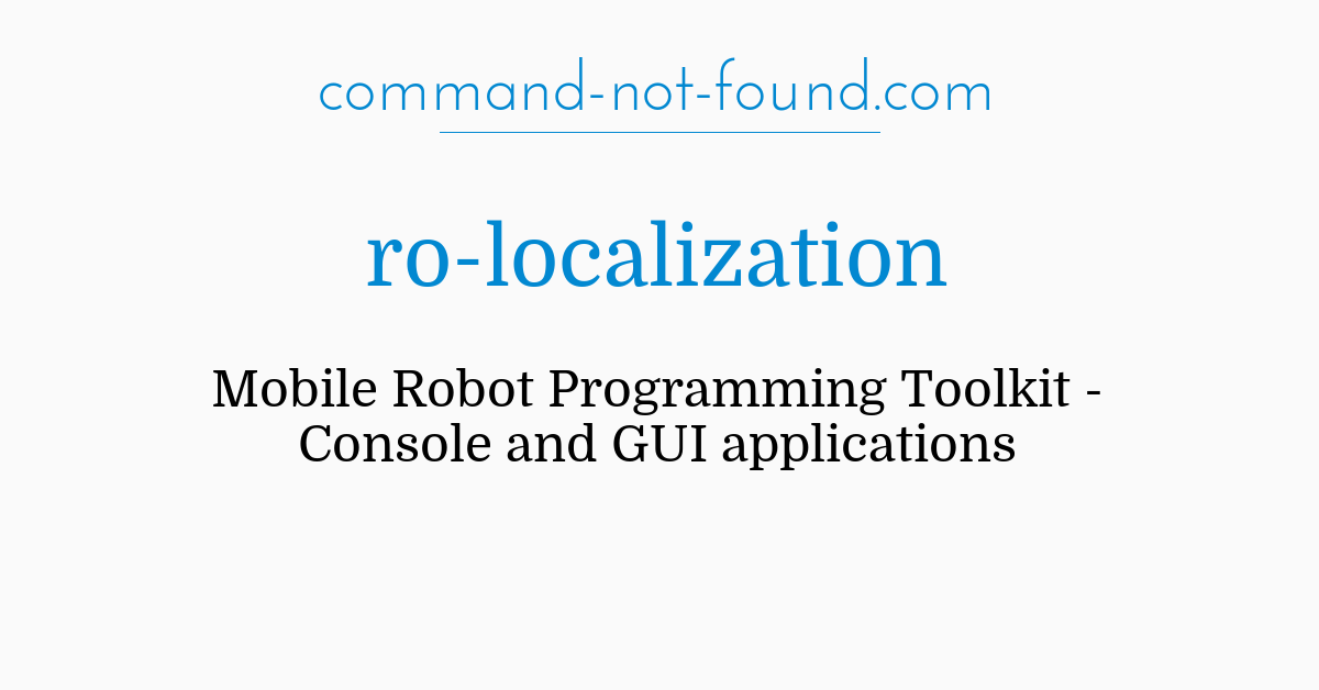 Mobile robot programming store toolkit