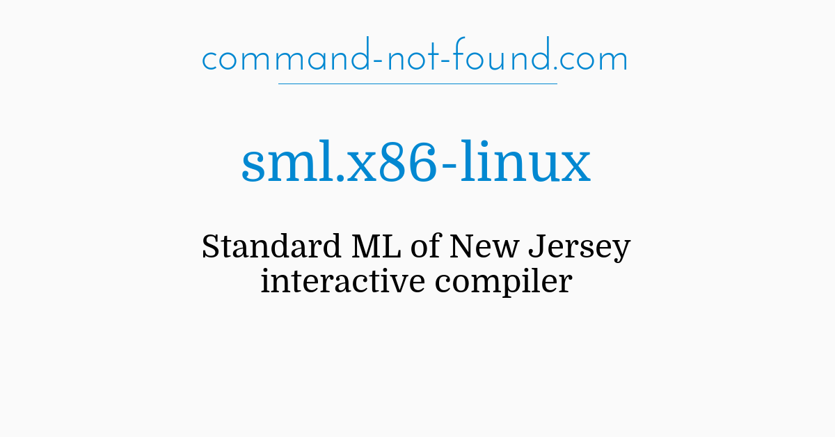 install sml linux