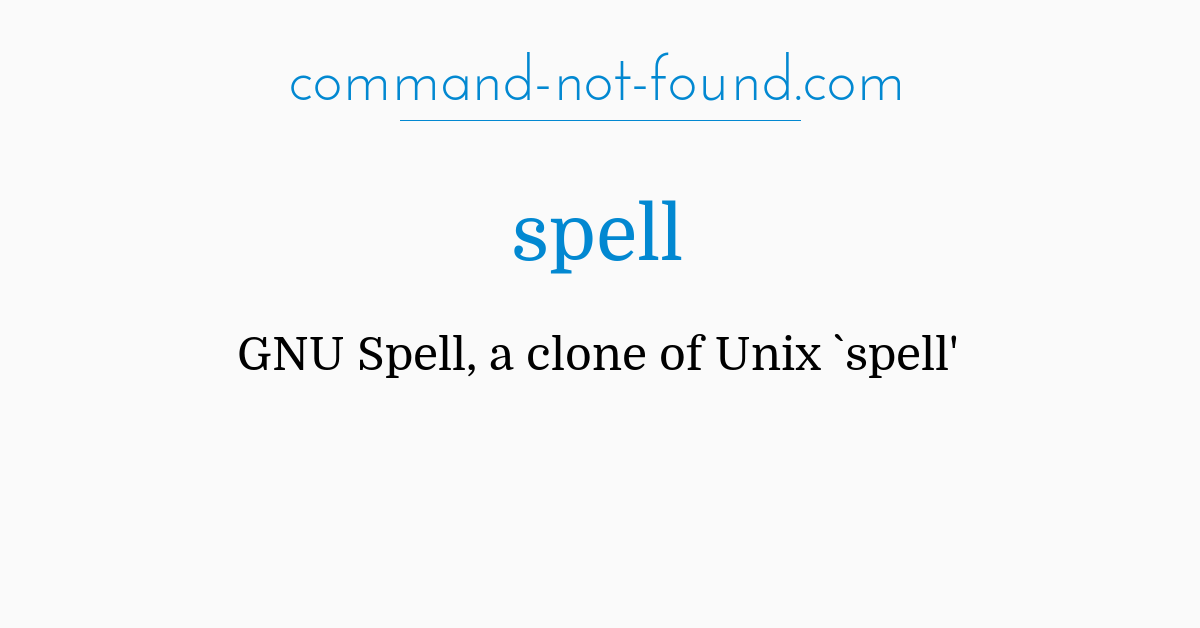 command-not-found-spell