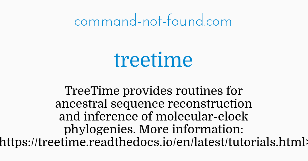 command-not-found.com – treetime
