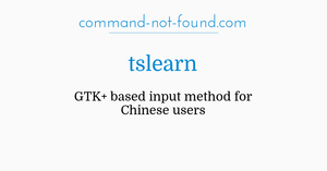 Command Not Found Com Tslearn