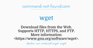 Command-Not-Found.Com – Wget